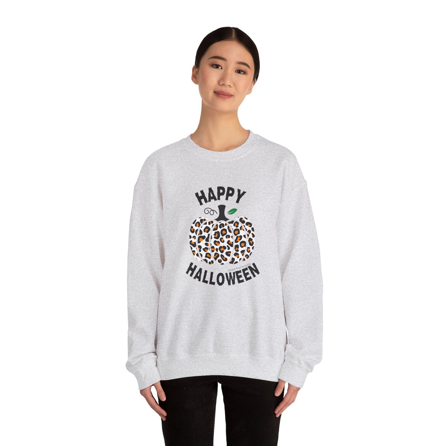 Cheetah Chic Pumpkin Patch Unisex Crewneck Sweatshirt