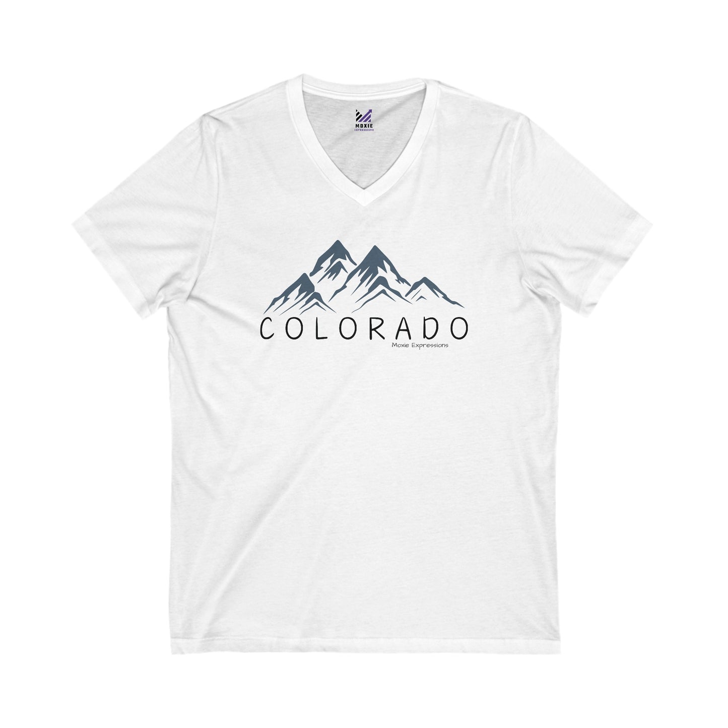 Colorado Alpine Vista Unisex Jersey Short Sleeve V-Neck Tee
