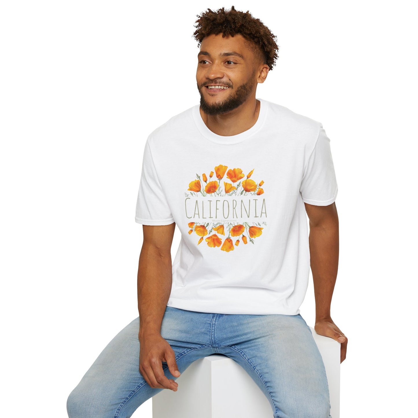 Golden Bloom Unisex Softstyle Crewneck T-Shirt
