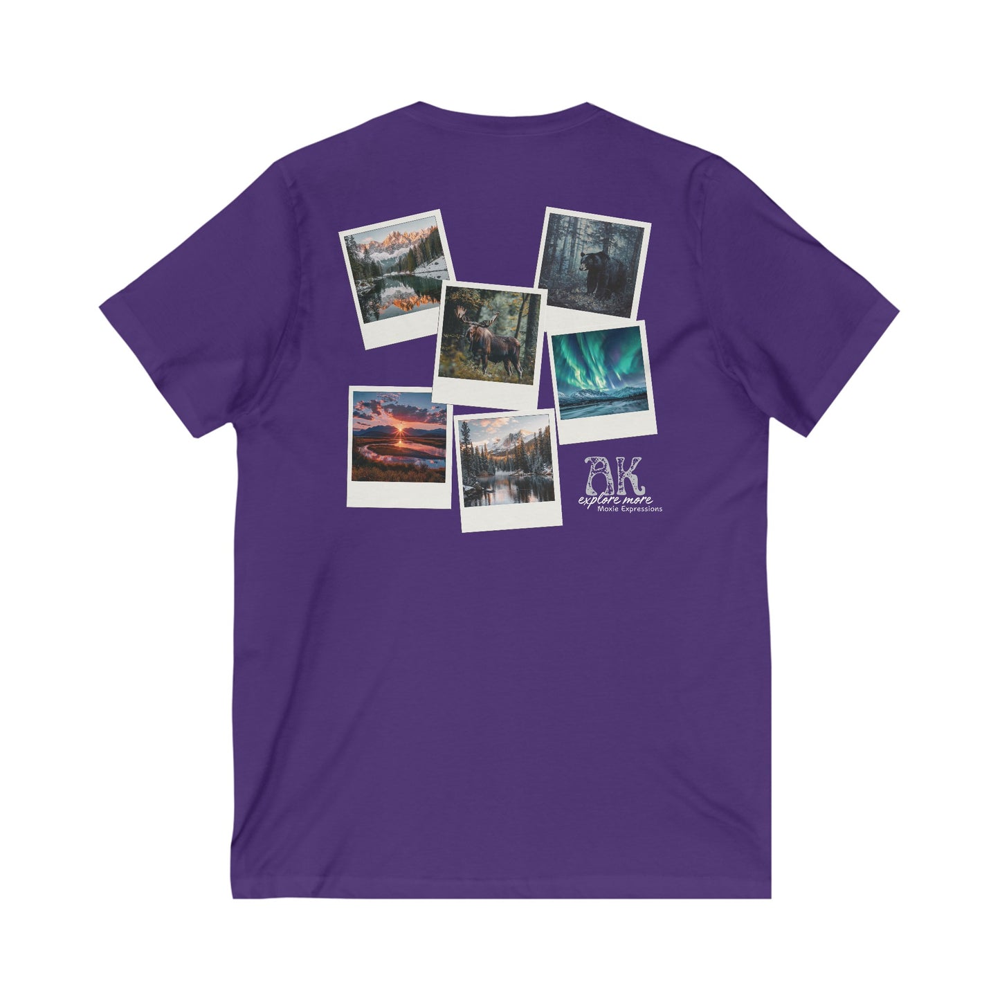 Alaska Explore More Unisex Jersey Short Sleeve V-Neck Tee