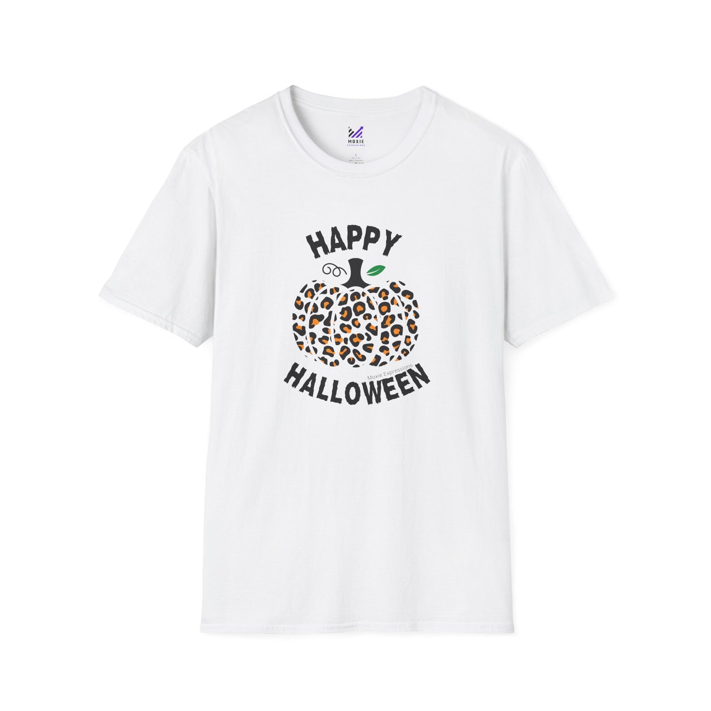 Cheetah Chic Pumpkin Patch Unisex Softstyle Crewneck T-Shirt