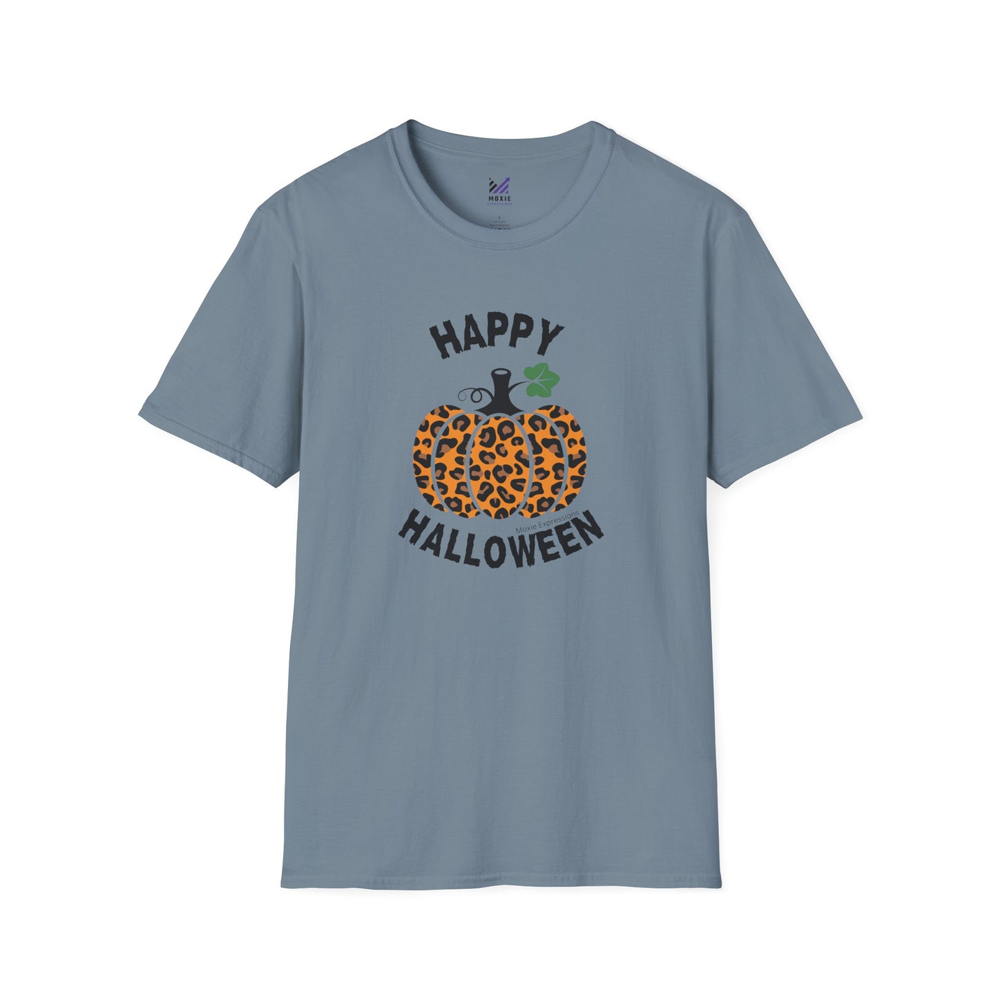 Cheetah Chic Pumpkin Patch Unisex Softstyle Crewneck T-Shirt