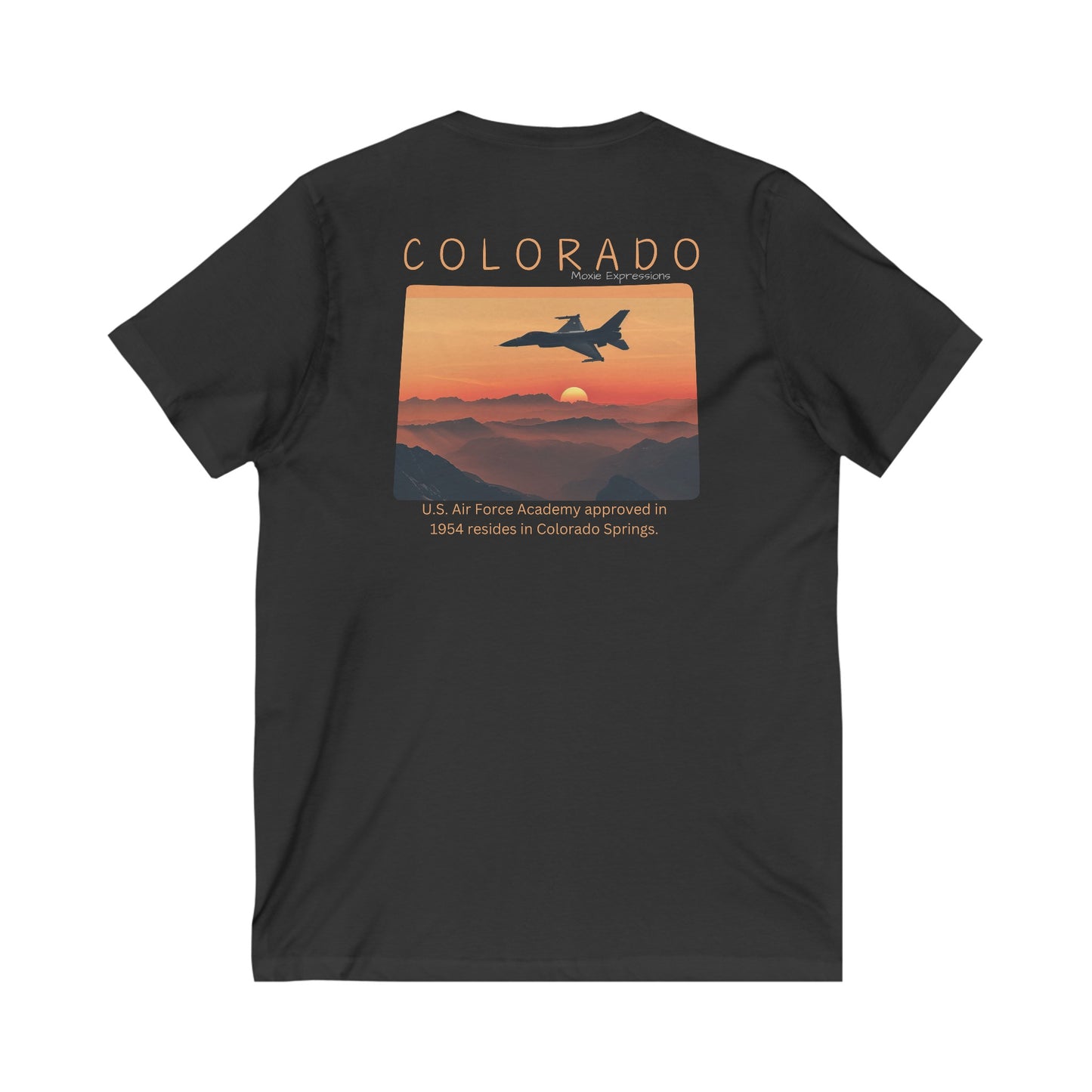 Colorado Cadet Wings Unisex Jersey Short Sleeve V-Neck Tee