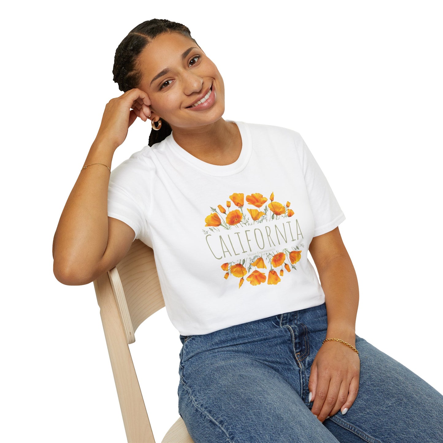 Golden Bloom Unisex Softstyle Crewneck T-Shirt