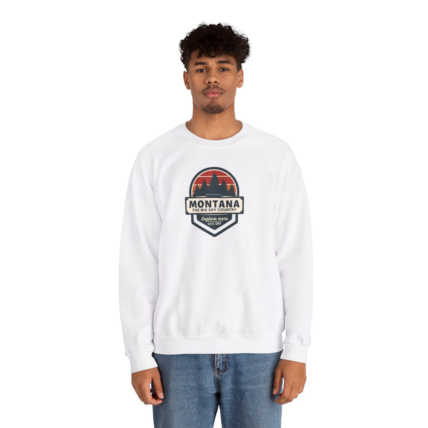 Montana Big Sky "Explore More" Unisex Crewneck Sweatshirt