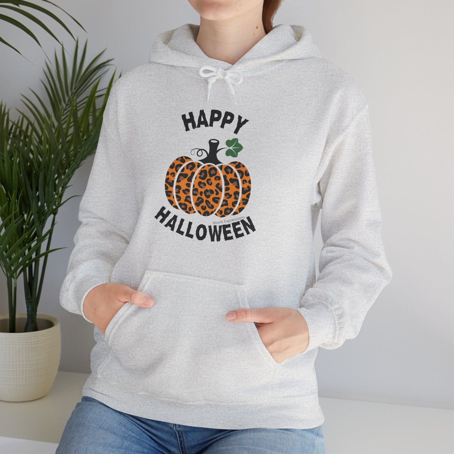 Cheetah Chic Pumpkin Patch Unisex Hooded Sweatshirt