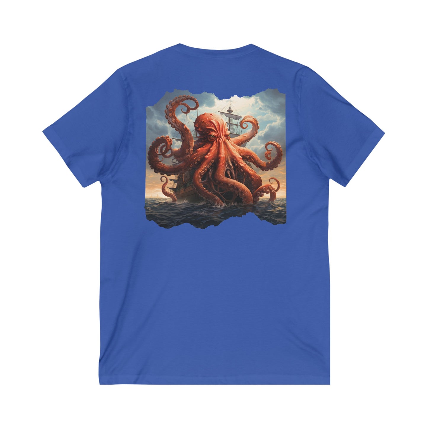 Kraken Wrath Unisex Jersey Short Sleeve V-Neck Tee