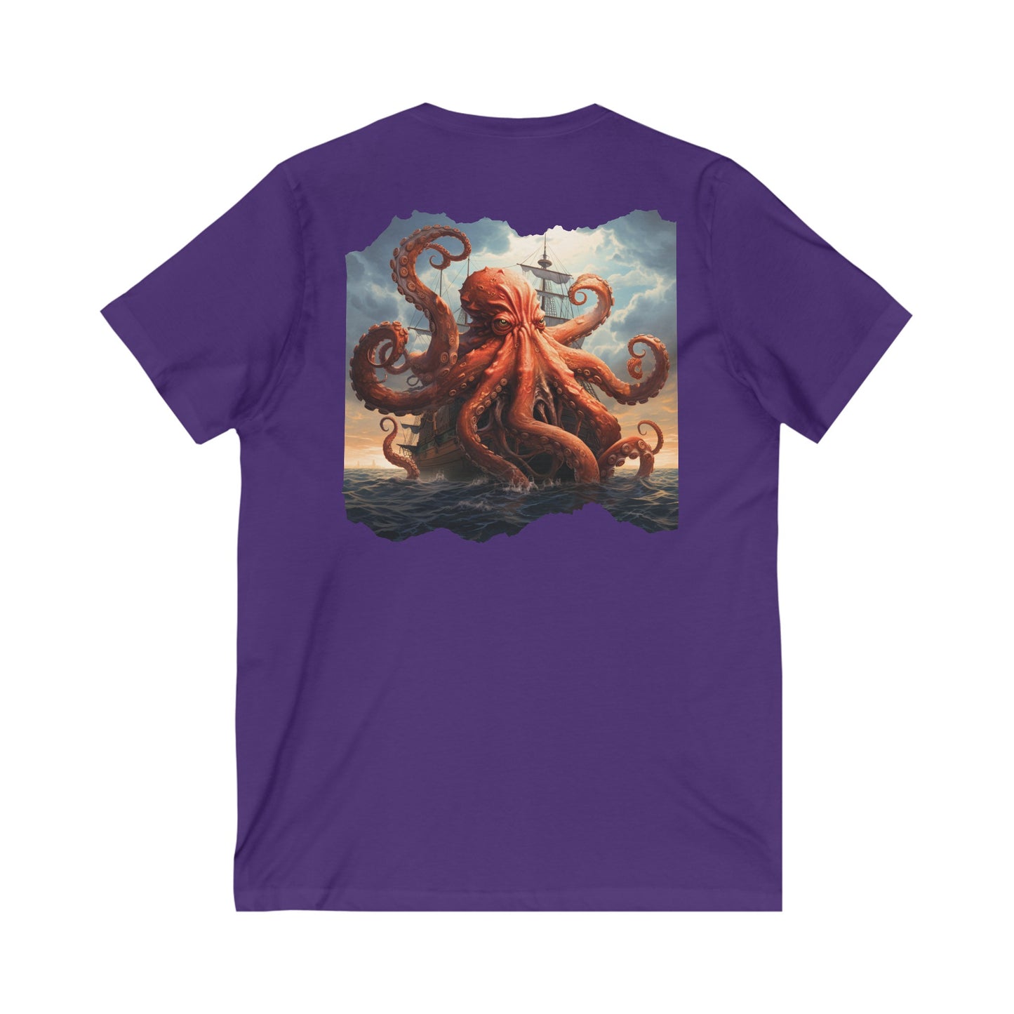 Kraken Wrath Unisex Jersey Short Sleeve V-Neck Tee
