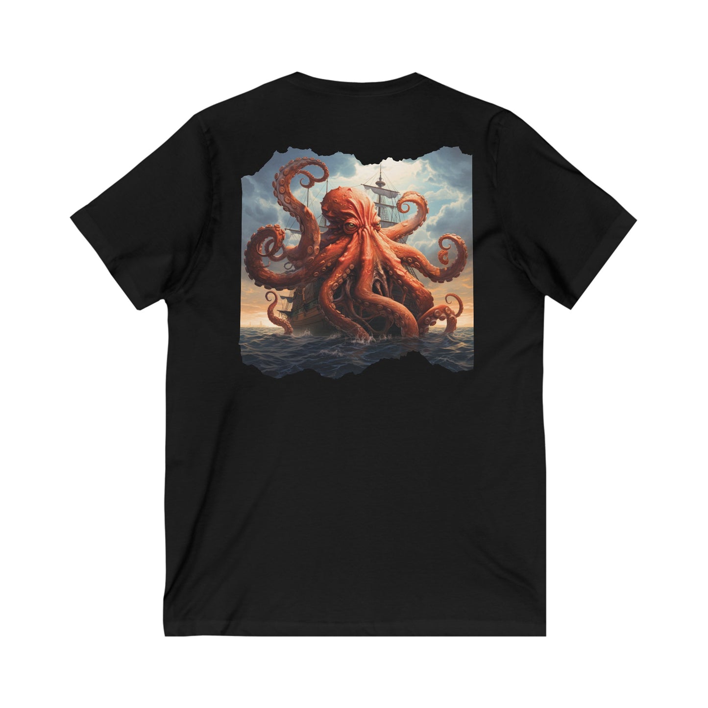 Kraken Wrath Unisex Jersey Short Sleeve V-Neck Tee