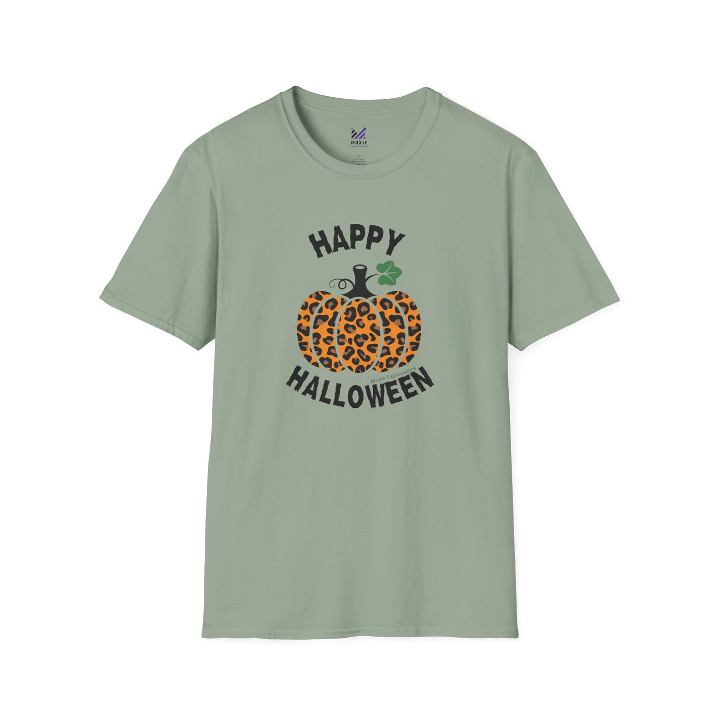 Cheetah Chic Pumpkin Patch Unisex Softstyle Crewneck T-Shirt