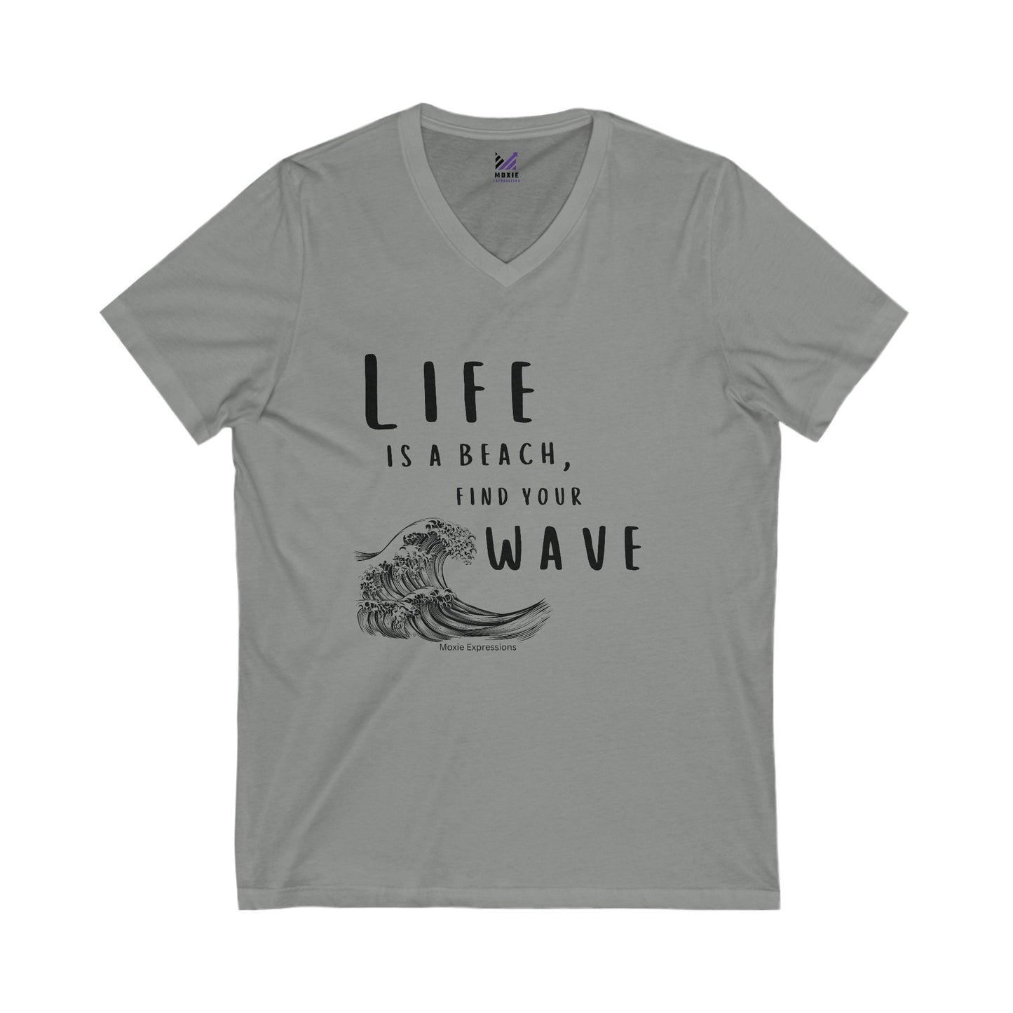 Catch the Wave Unisex Jersey Short Sleeve V-Neck Tee