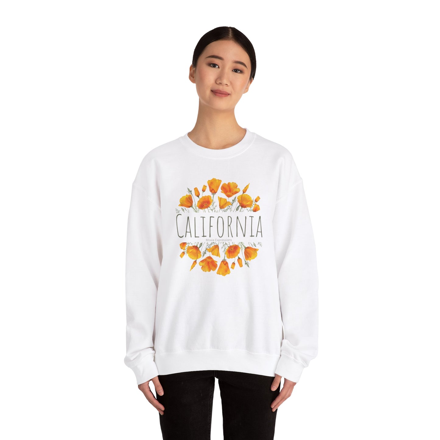 Golden Bloom Unisex Crewneck Sweatshirt