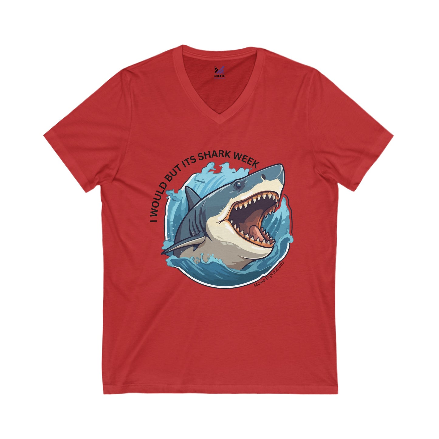 Shark Encounter Unisex Jersey Short Sleeve V-Neck Tee