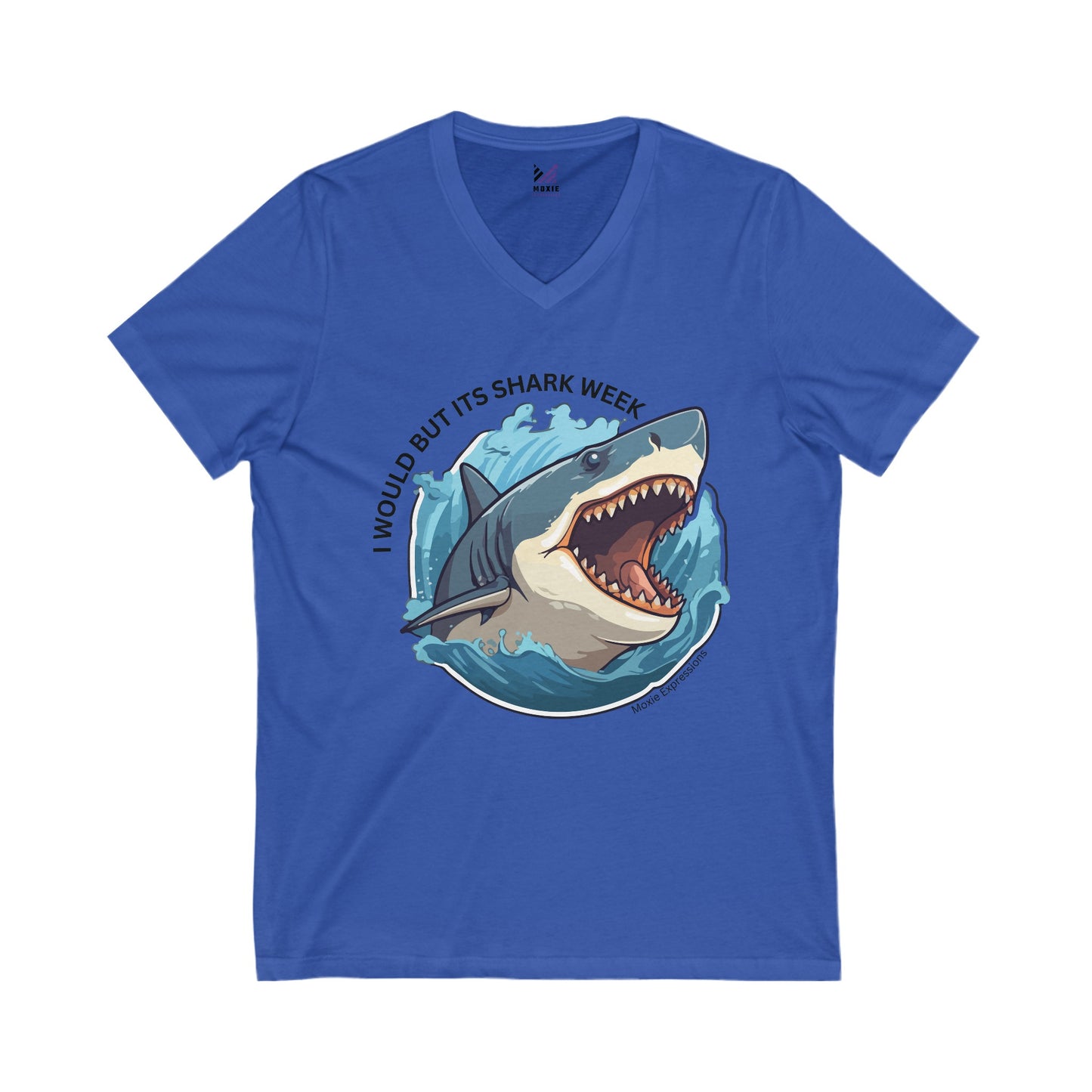 Shark Encounter Unisex Jersey Short Sleeve V-Neck Tee