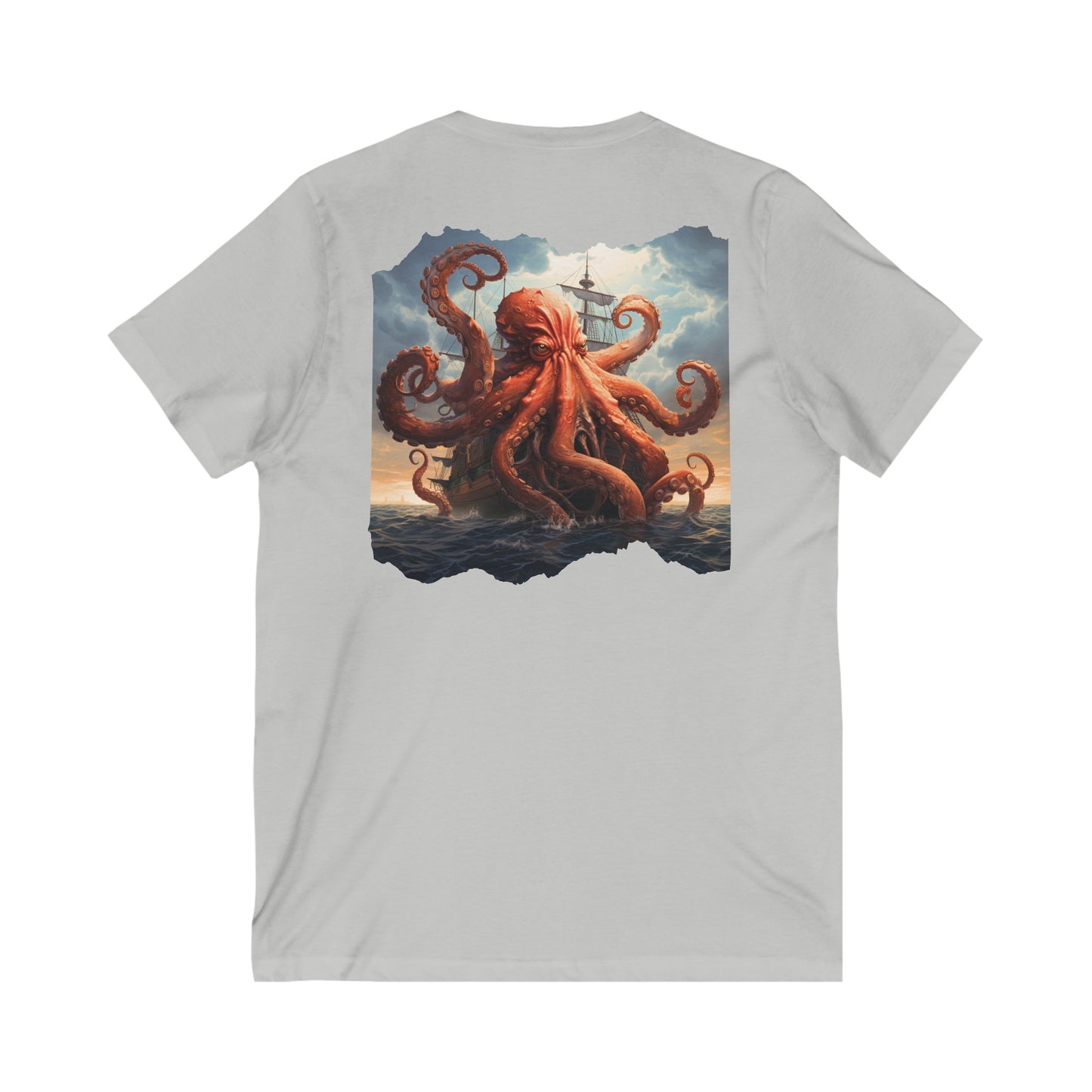 Kraken Wrath Unisex Jersey Short Sleeve V-Neck Tee