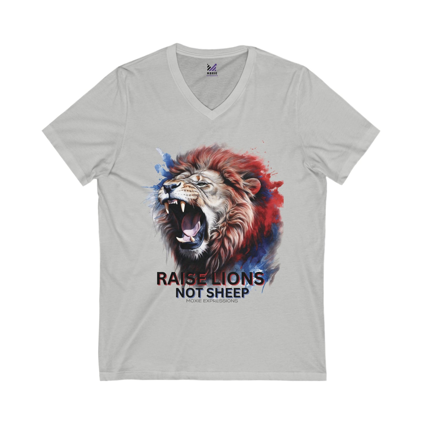 Raise Roaring Hearts Unisex Jersey Short Sleeve V-Neck Tee