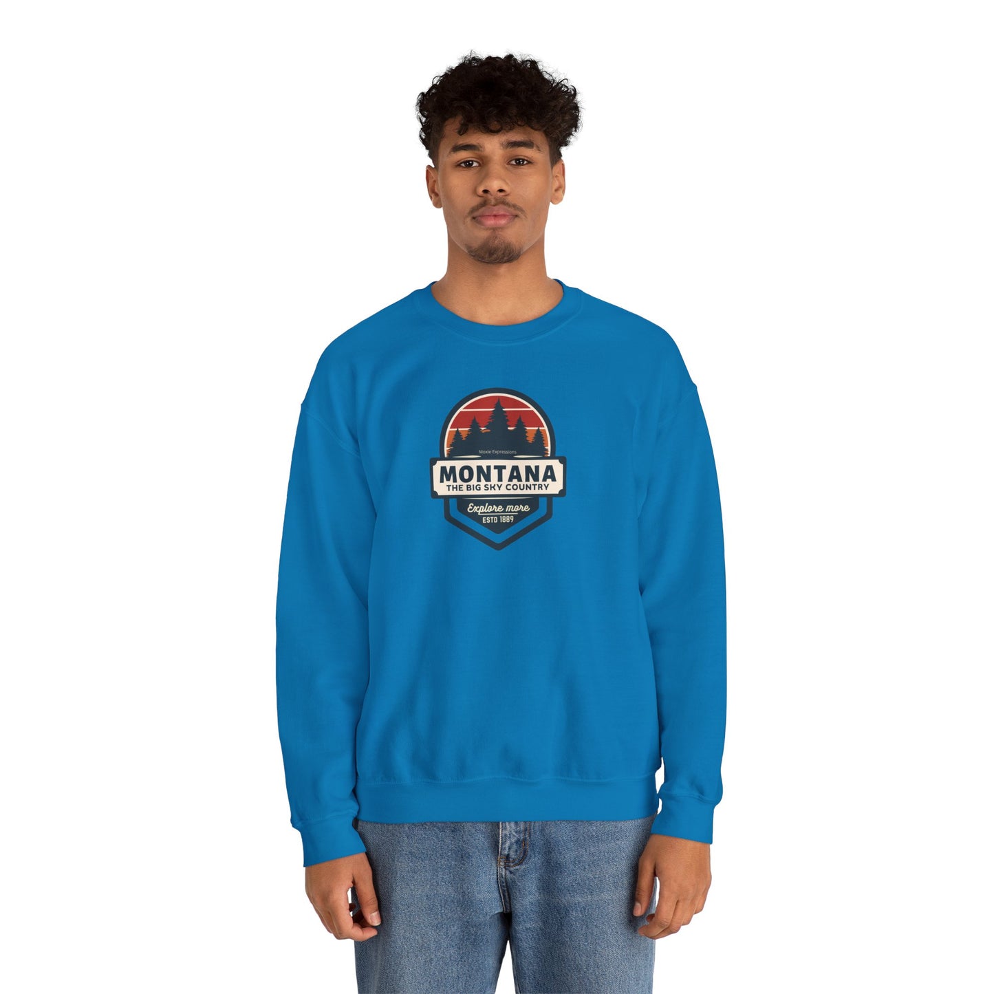 Montana Big Sky "Explore More" Unisex Crewneck Sweatshirt