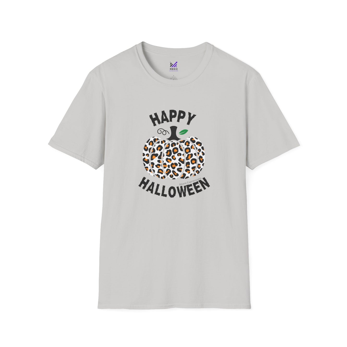 Cheetah Chic Pumpkin Patch Unisex Softstyle Crewneck T-Shirt