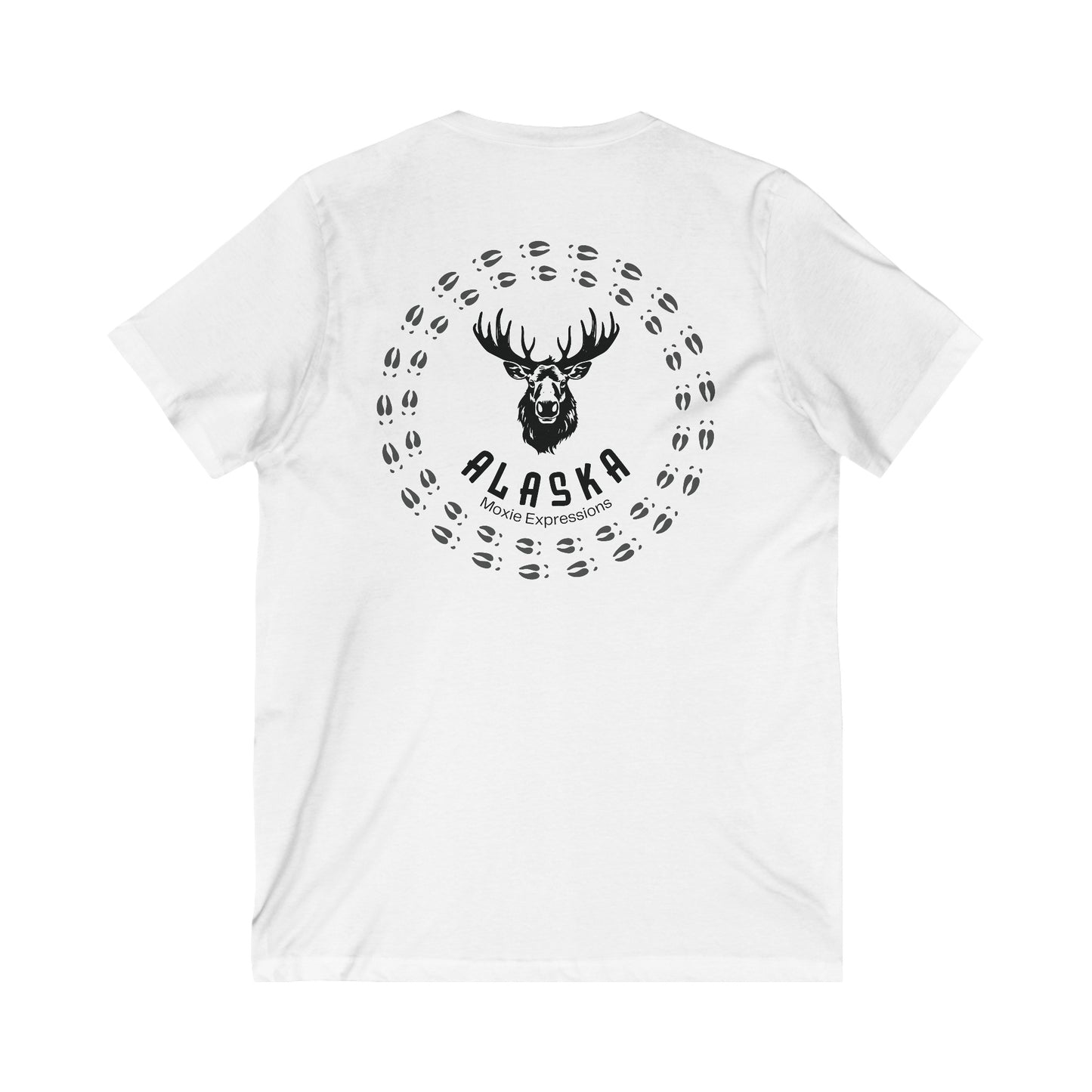 Northern Tracks Unisex Jersey Short Sleeve V-Neck Tee
