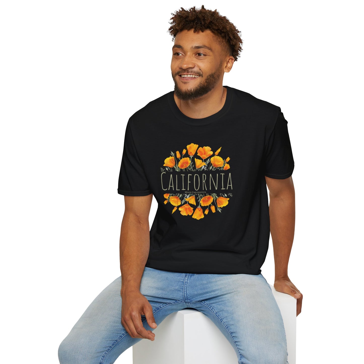 Golden Bloom Unisex Softstyle Crewneck T-Shirt