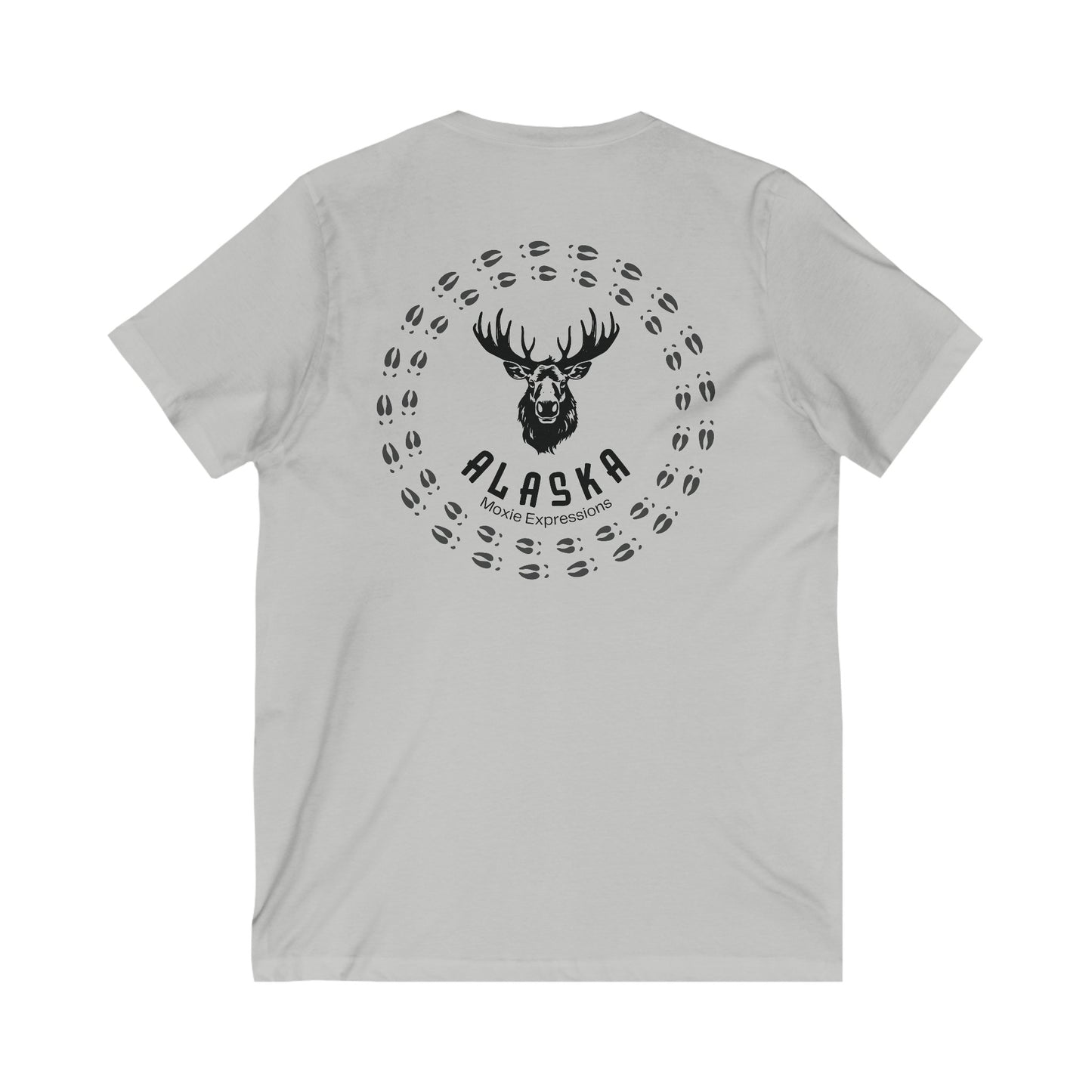 Northern Tracks Unisex Jersey Short Sleeve V-Neck Tee