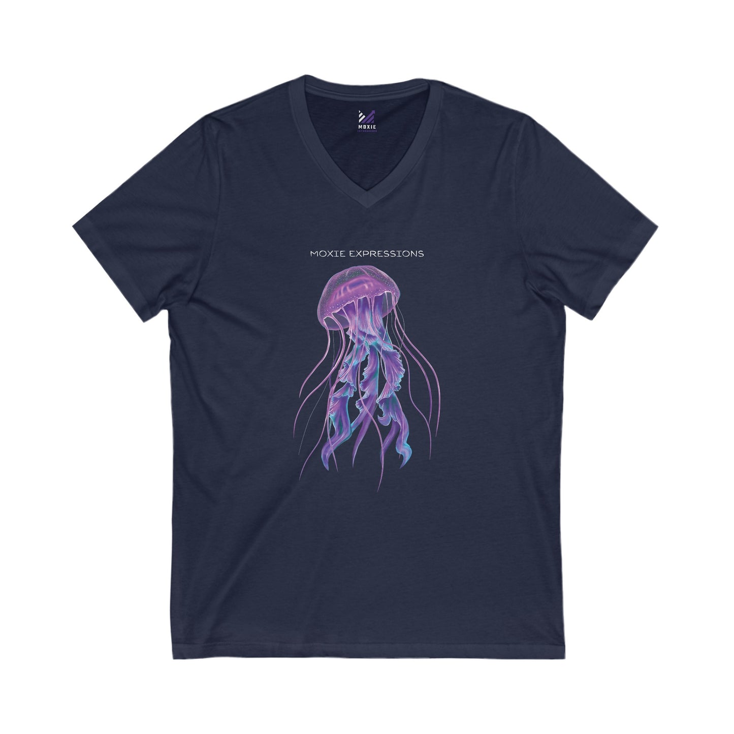 Ocean Bloom Unisex Jersey Short Sleeve V-Neck Tee