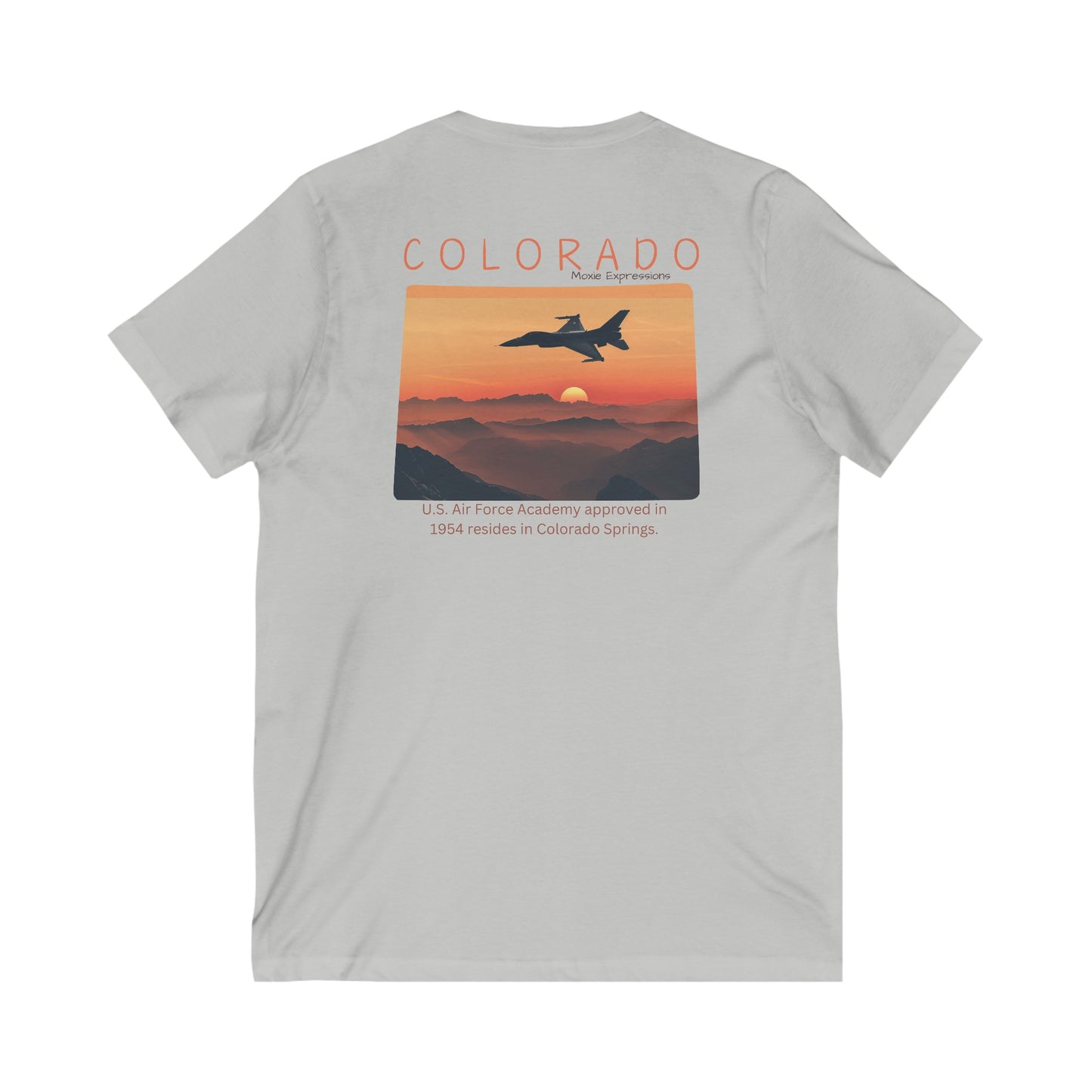 Colorado Cadet Wings Unisex Jersey Short Sleeve V-Neck Tee