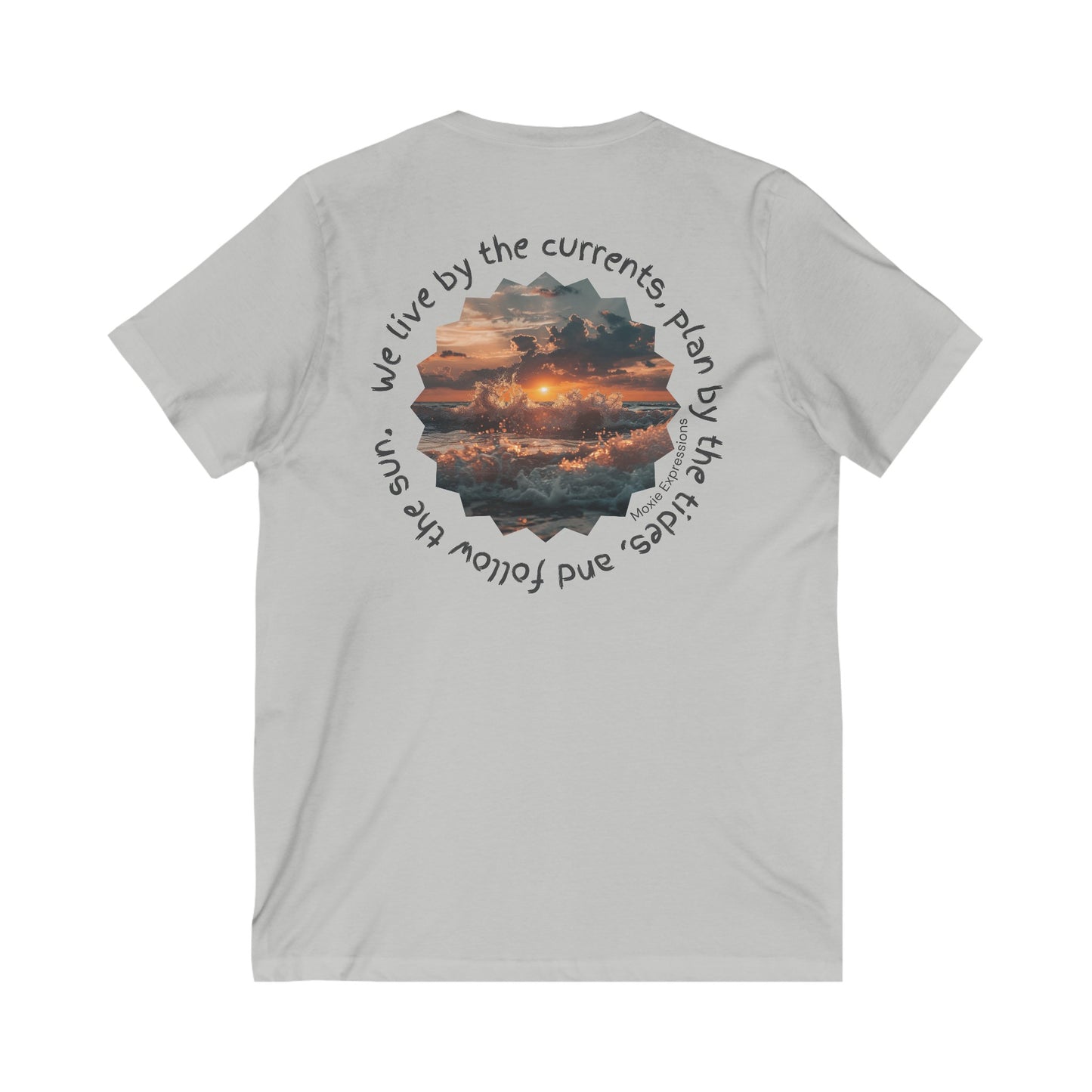 Chase the Horizon Unisex Jersey Short Sleeve V-Neck Tee