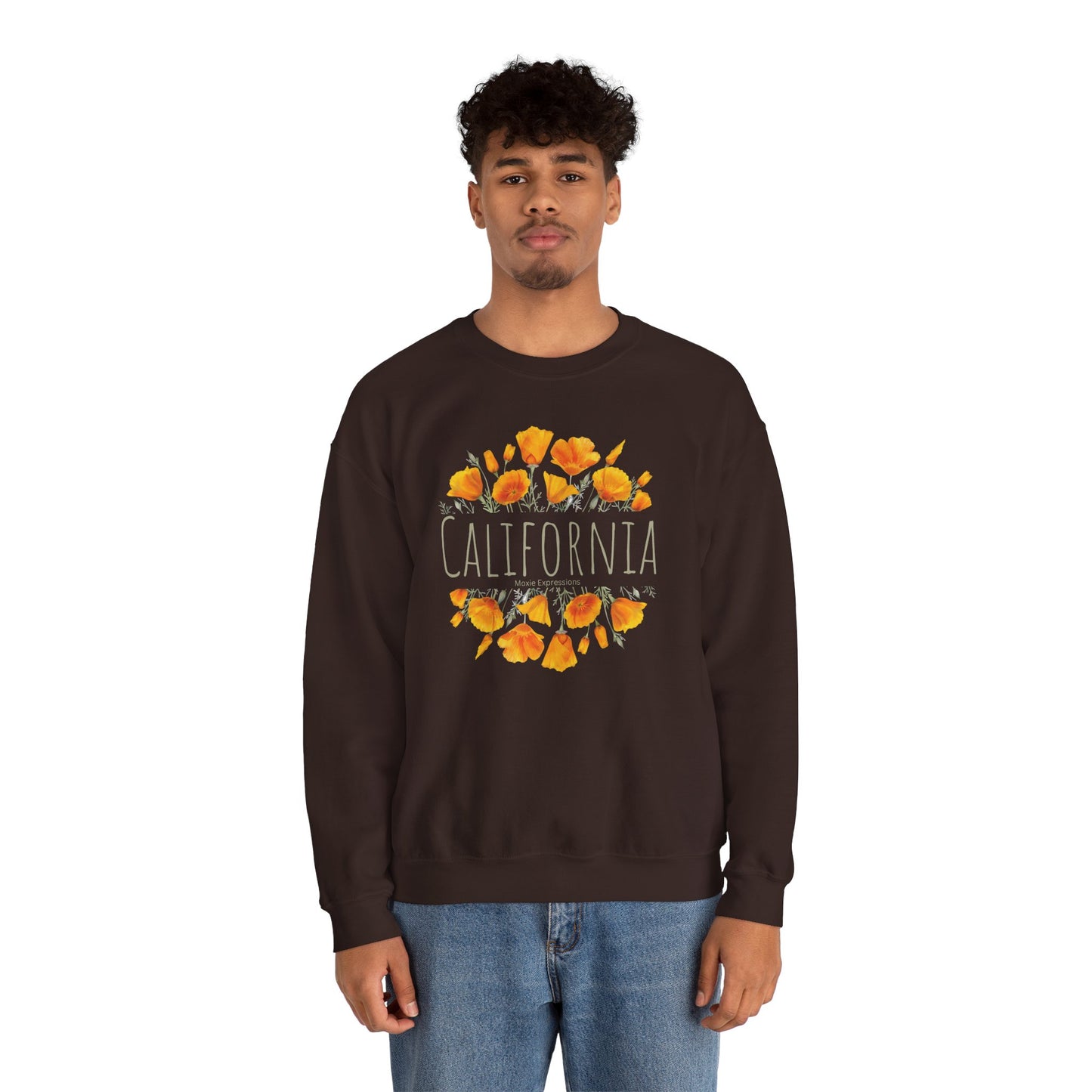 Golden Bloom Unisex Crewneck Sweatshirt