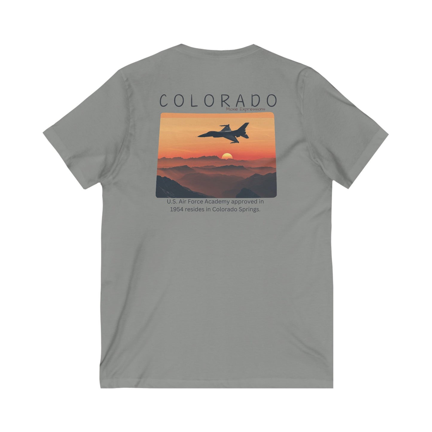Colorado Cadet Wings Unisex Jersey Short Sleeve V-Neck Tee