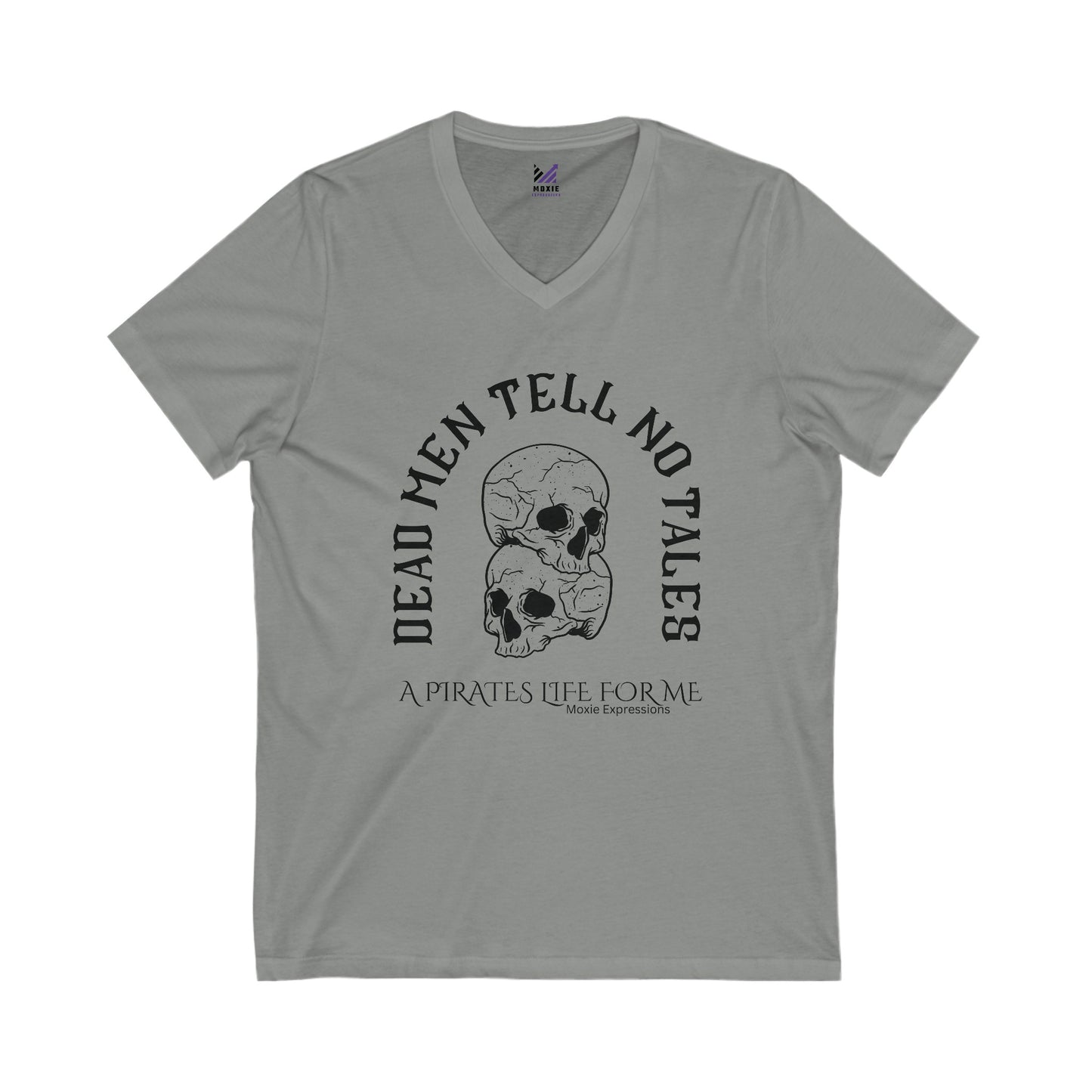 Pirate's Secret Unisex Jersey Short Sleeve V-Neck Tee