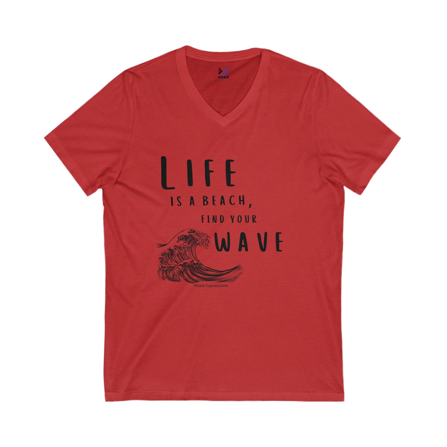 Catch the Wave Unisex Jersey Short Sleeve V-Neck Tee