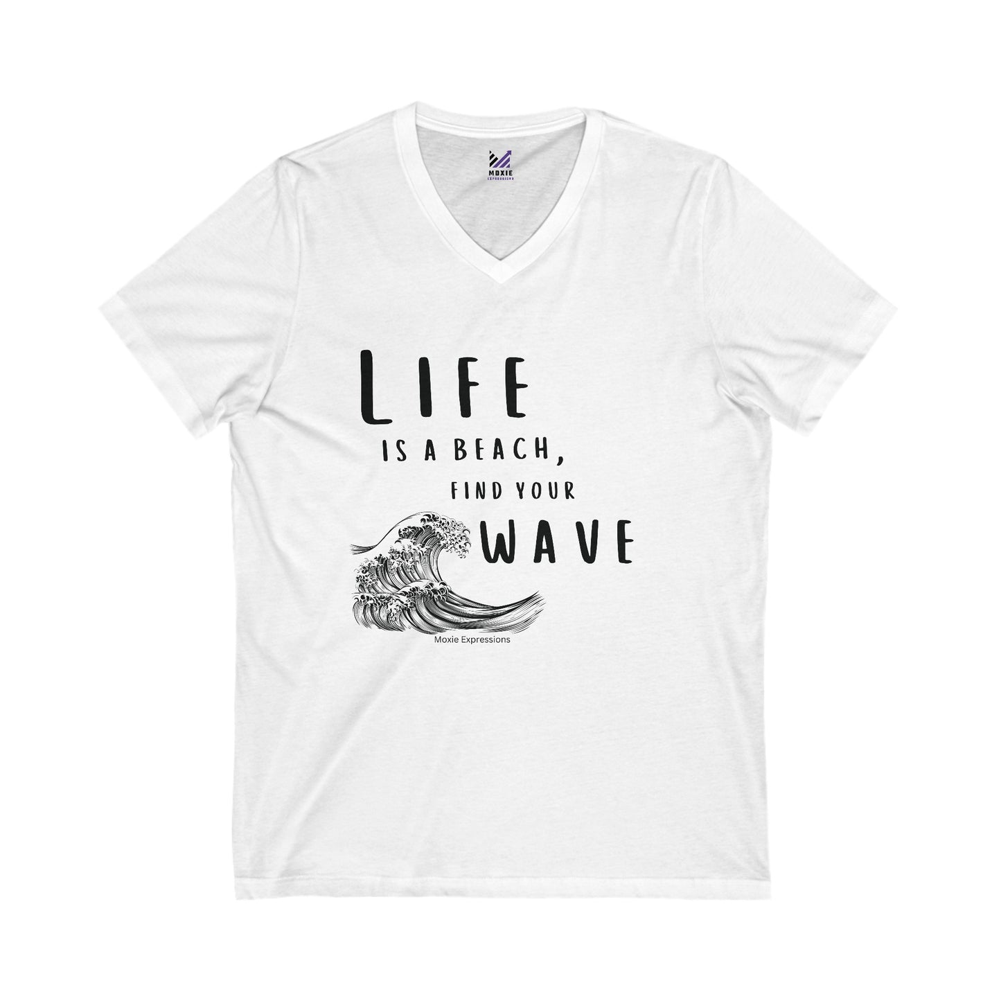 Catch the Wave Unisex Jersey Short Sleeve V-Neck Tee