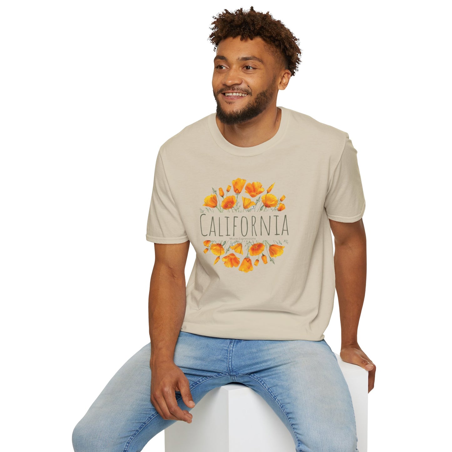 Golden Bloom Unisex Softstyle Crewneck T-Shirt