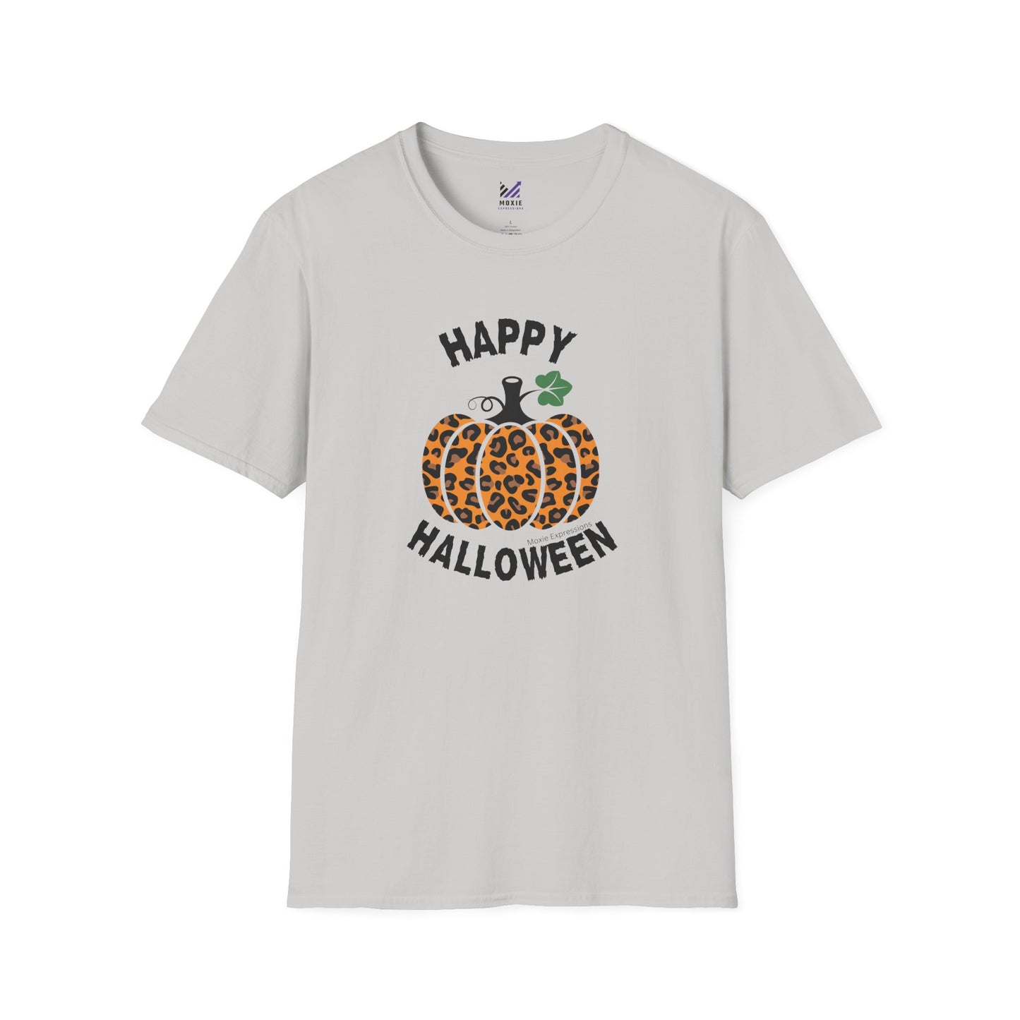 Cheetah Chic Pumpkin Patch Unisex Softstyle Crewneck T-Shirt