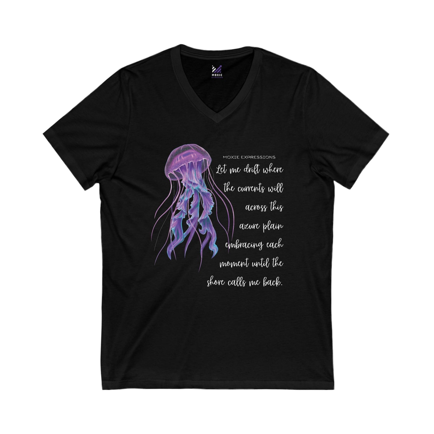 Ocean Serenade Unisex Jersey Short Sleeve V-Neck Tee