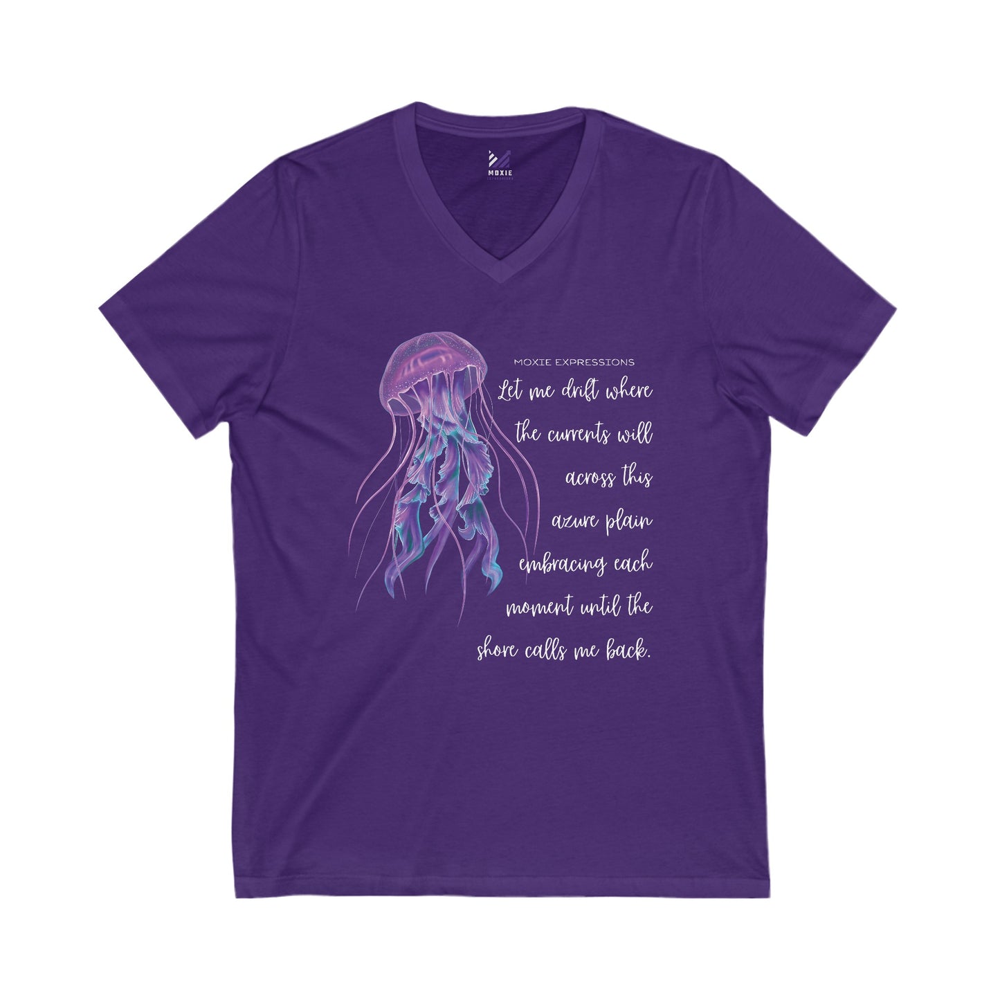 Ocean Serenade Unisex Jersey Short Sleeve V-Neck Tee