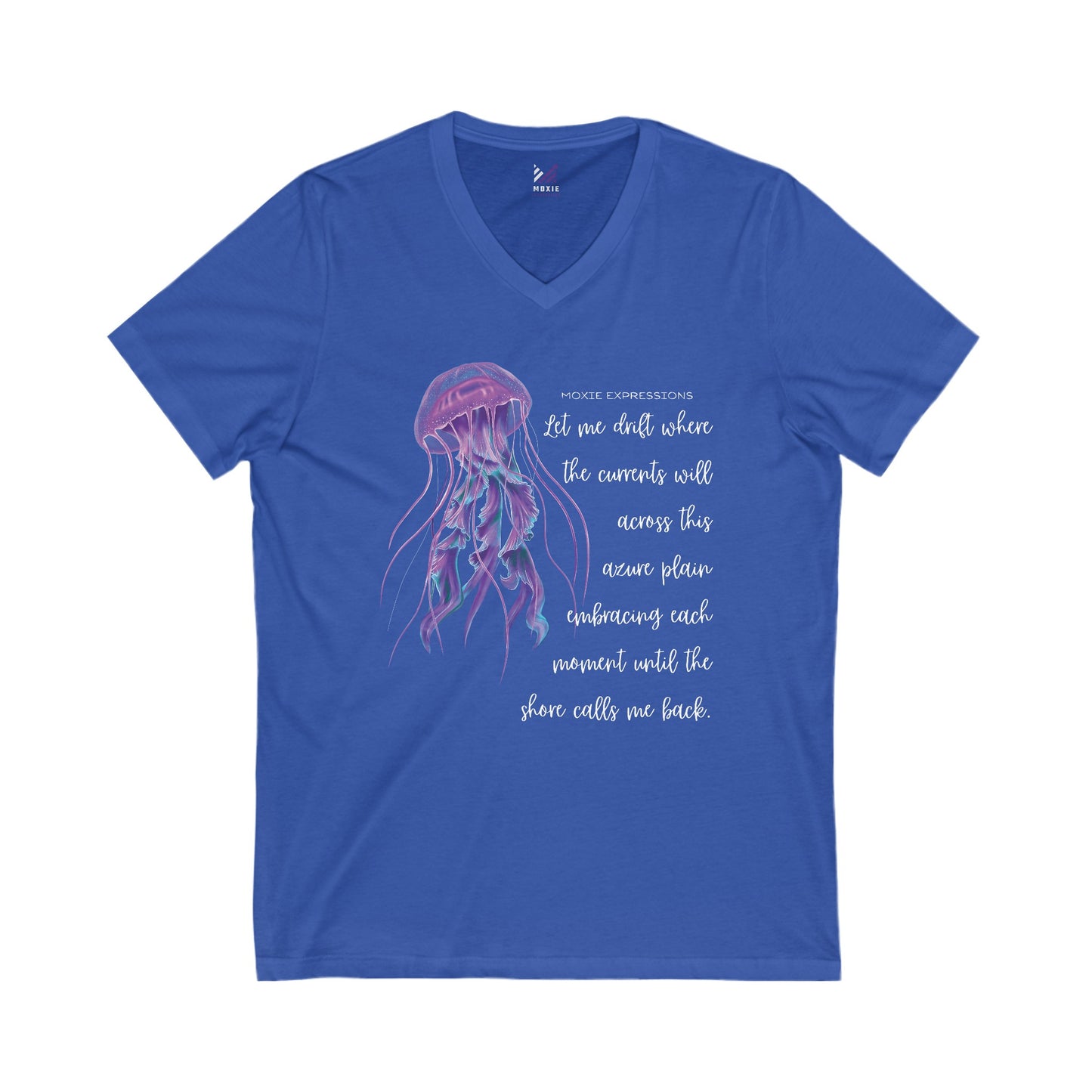 Ocean Serenade Unisex Jersey Short Sleeve V-Neck Tee