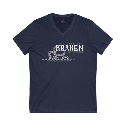 Kraken Wrath Unisex Jersey Short Sleeve V-Neck Tee