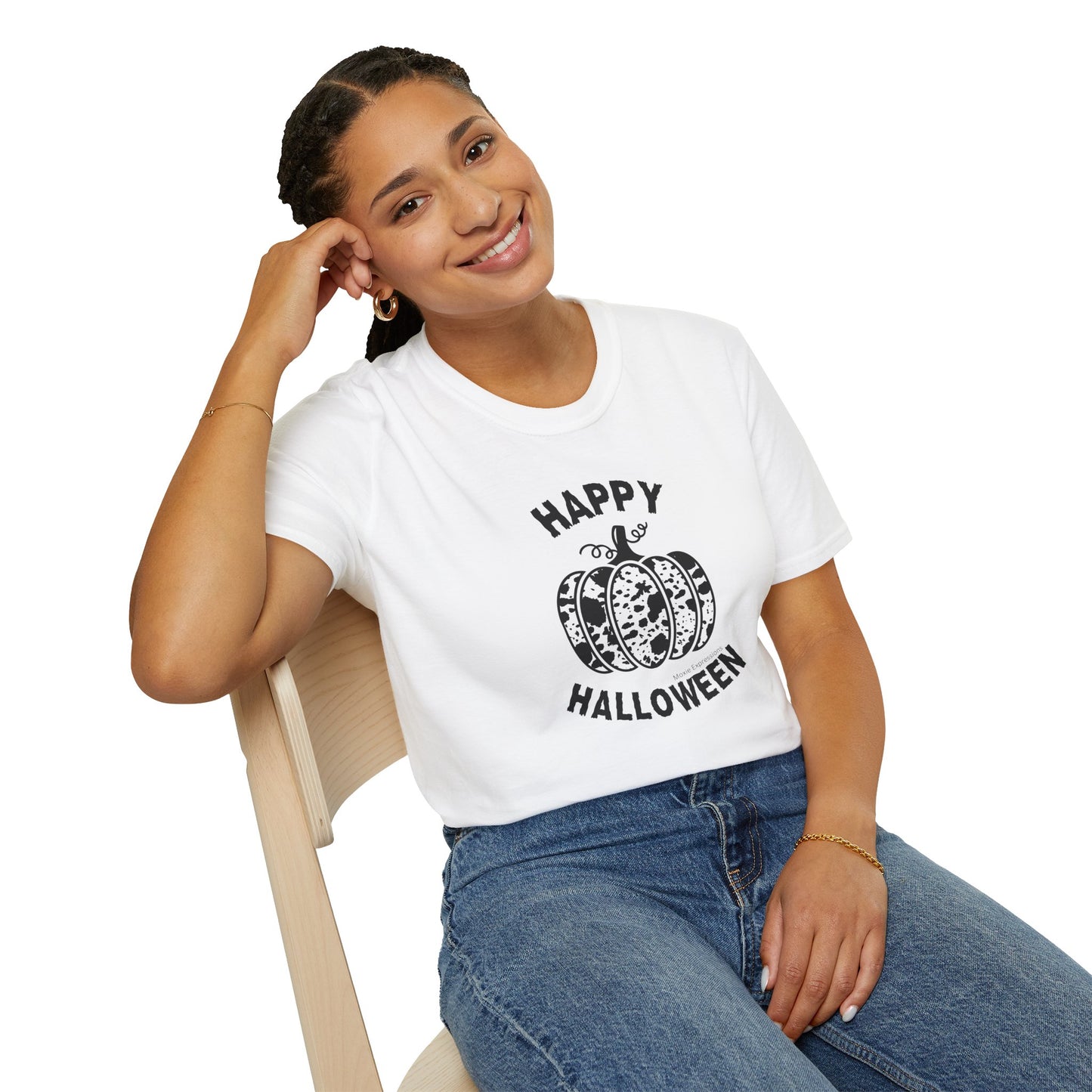 Cow Pumpkin Patch Unisex Softstyle Crewneck T-Shirt
