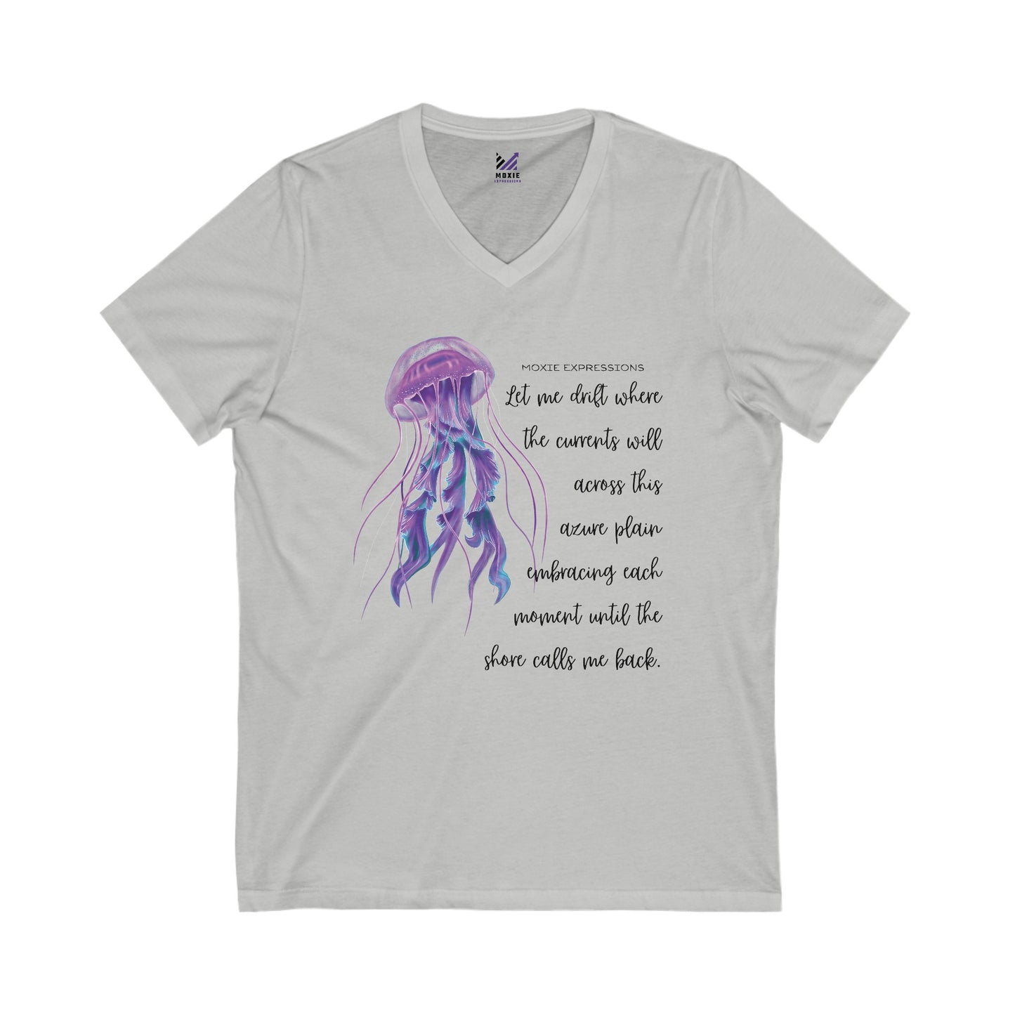 Ocean Serenade Unisex Jersey Short Sleeve V-Neck Tee