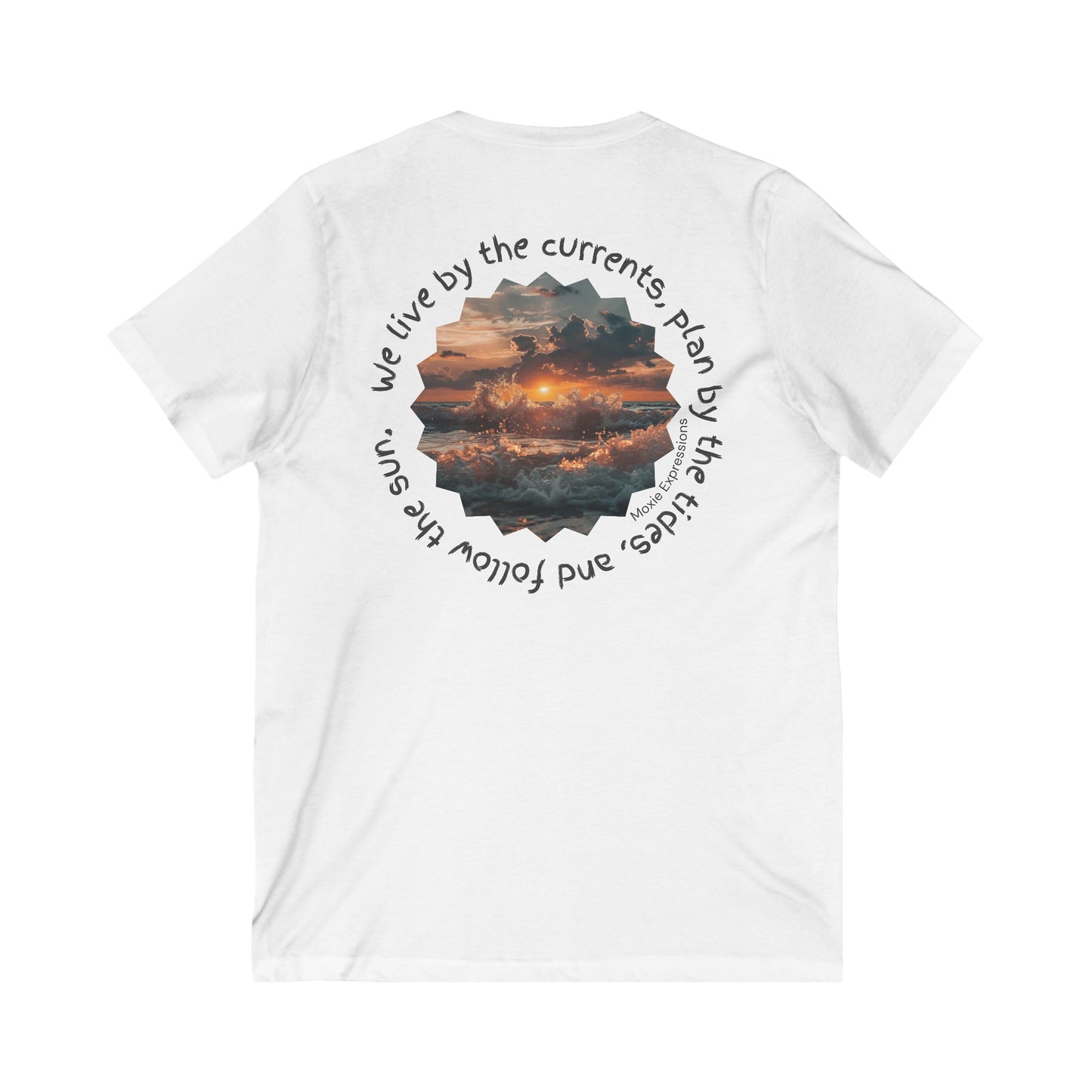 Chase the Horizon Unisex Jersey Short Sleeve V-Neck Tee