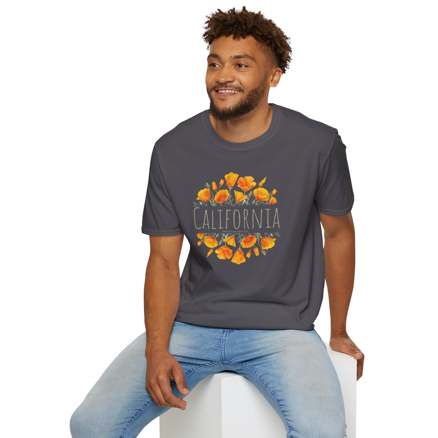 Golden Bloom Unisex Softstyle Crewneck T-Shirt