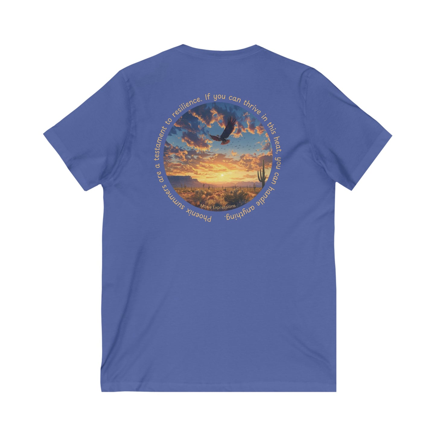 Desert Resilience Unisex Jersey Short Sleeve V-Neck Tee