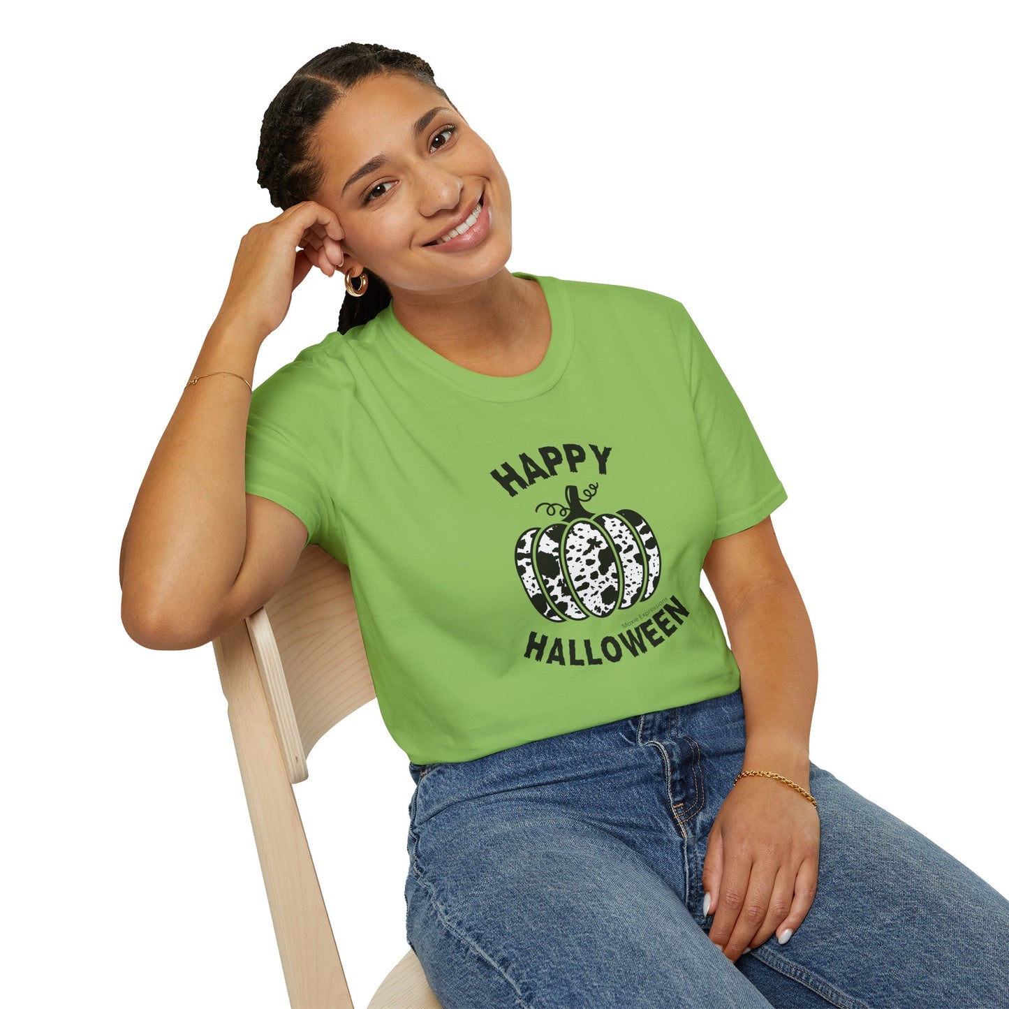 Cow Pumpkin Patch Unisex Softstyle Crewneck T-Shirt