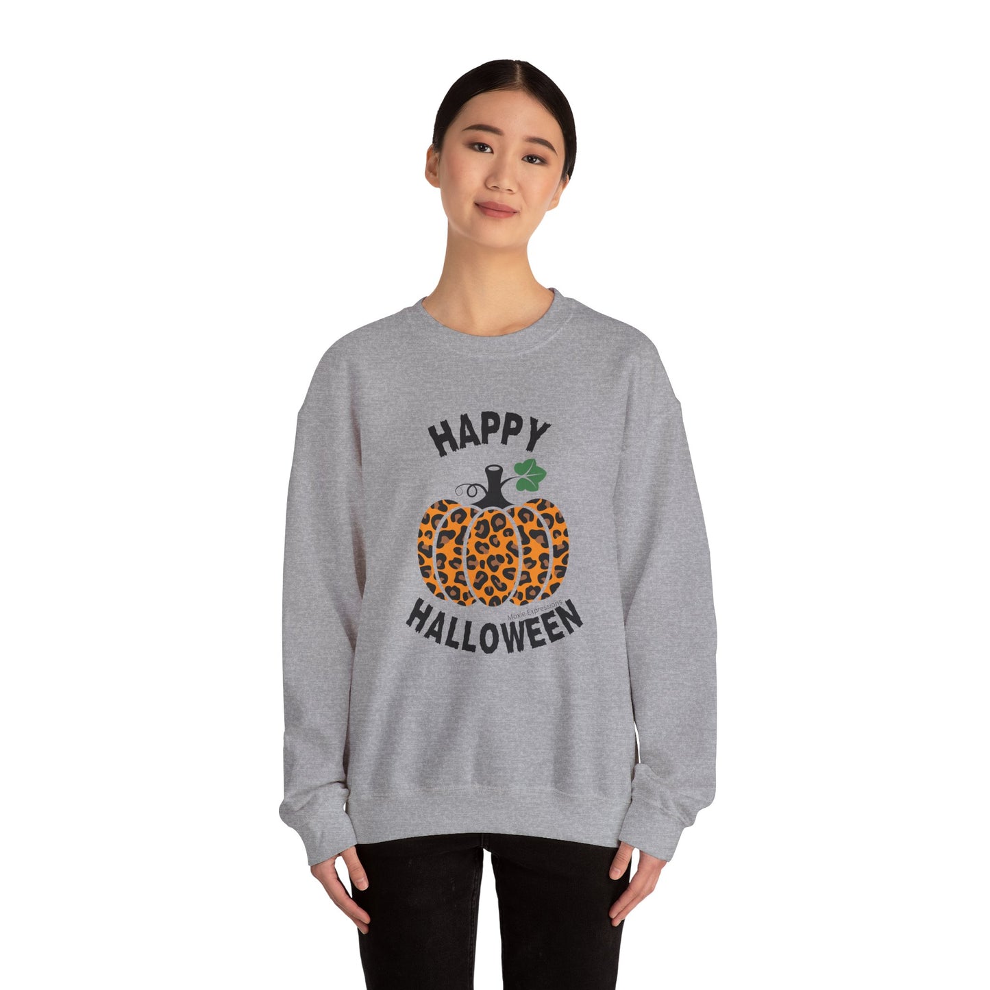 Cheetah Chic Pumpkin Patch Unisex Crewneck Sweatshirt