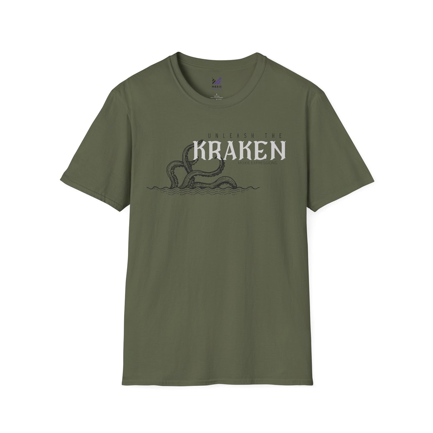 Kraken Storm Unisex Softstyle Crewneck T-Shirt