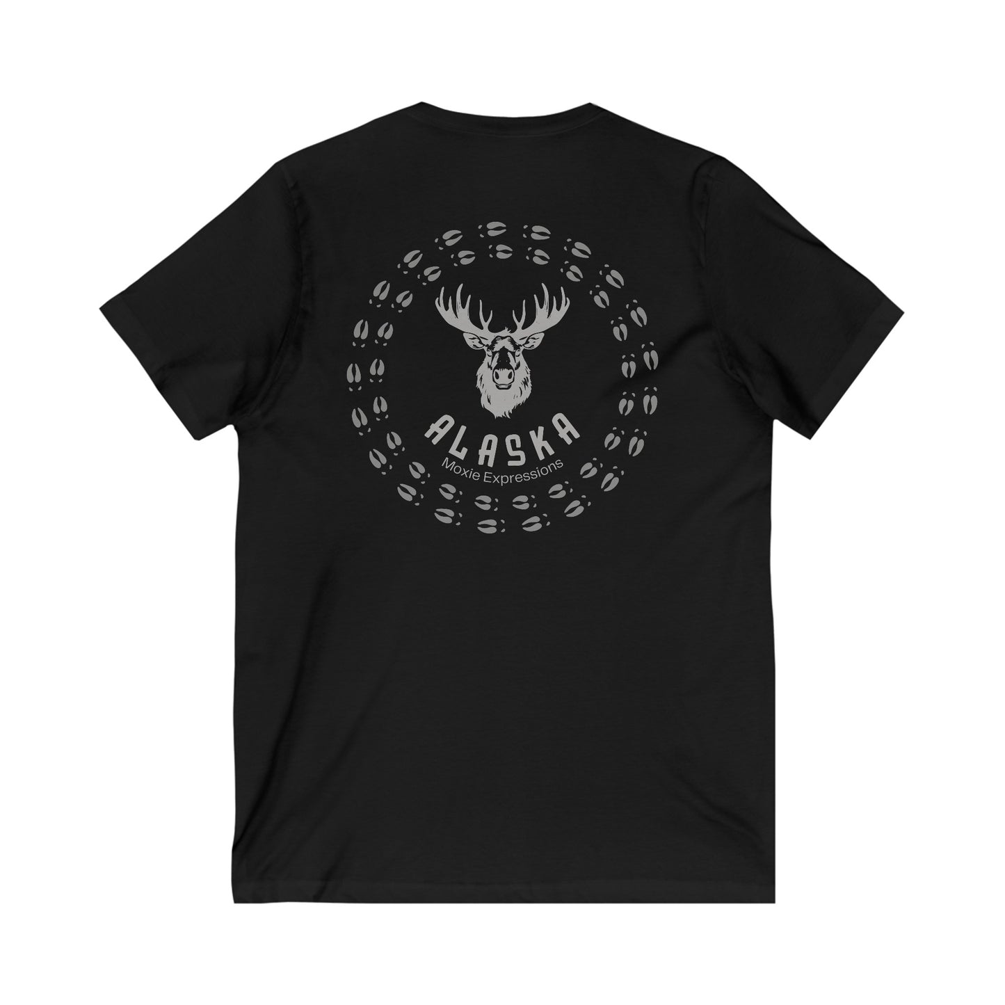 Northern Tracks Unisex Jersey Short Sleeve V-Neck Tee