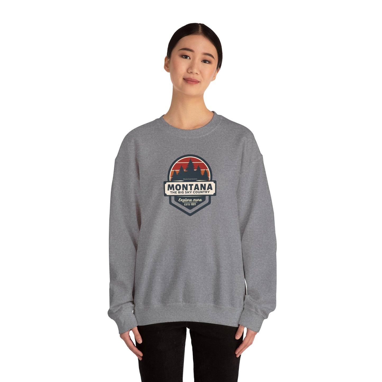 Montana Big Sky "Explore More" Unisex Crewneck Sweatshirt