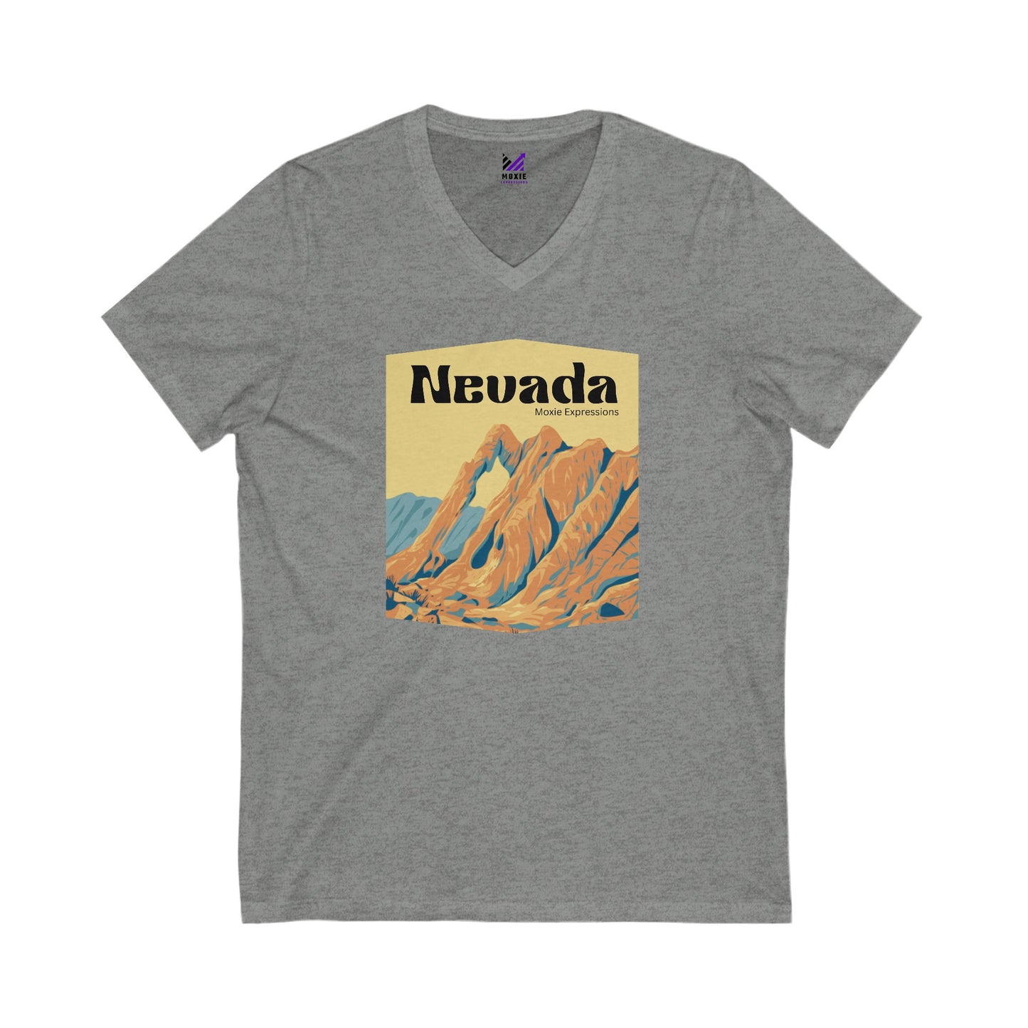 Nevada Wild Unisex Jersey Short Sleeve V-Neck Tee